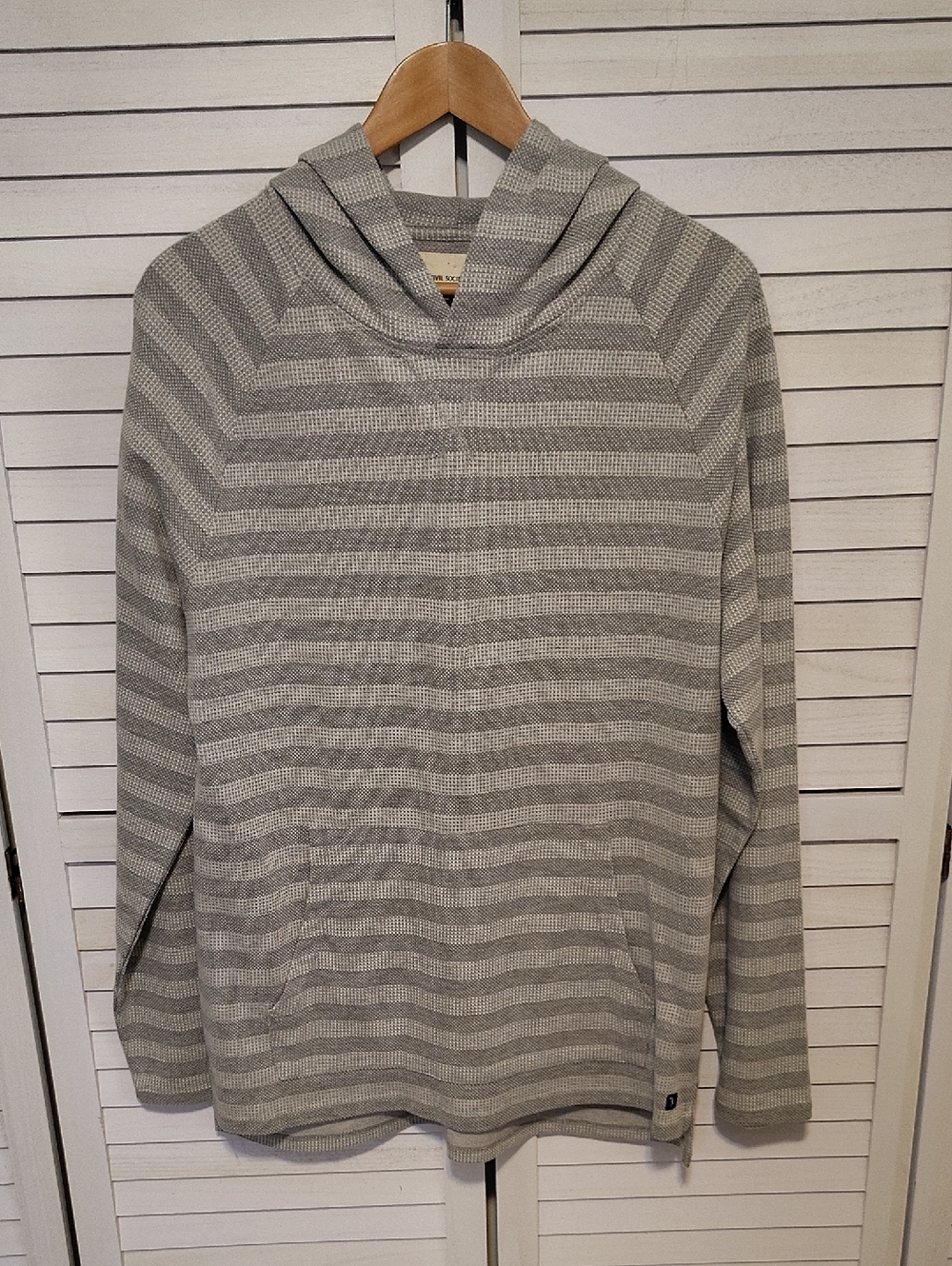 Civil Society Men's Wolfe Waffle Knit Hoodie In Gray Tones